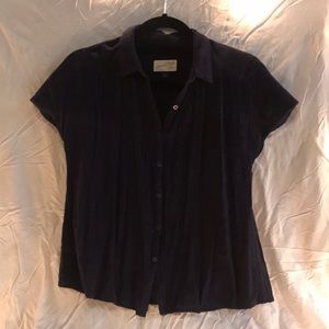 Blue button up